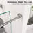 44"-48"W*76" H Frameless Single Sliding Shower Door – 5/16" (8Mm) Clear Tempered Glass, Bypass Design-121957814