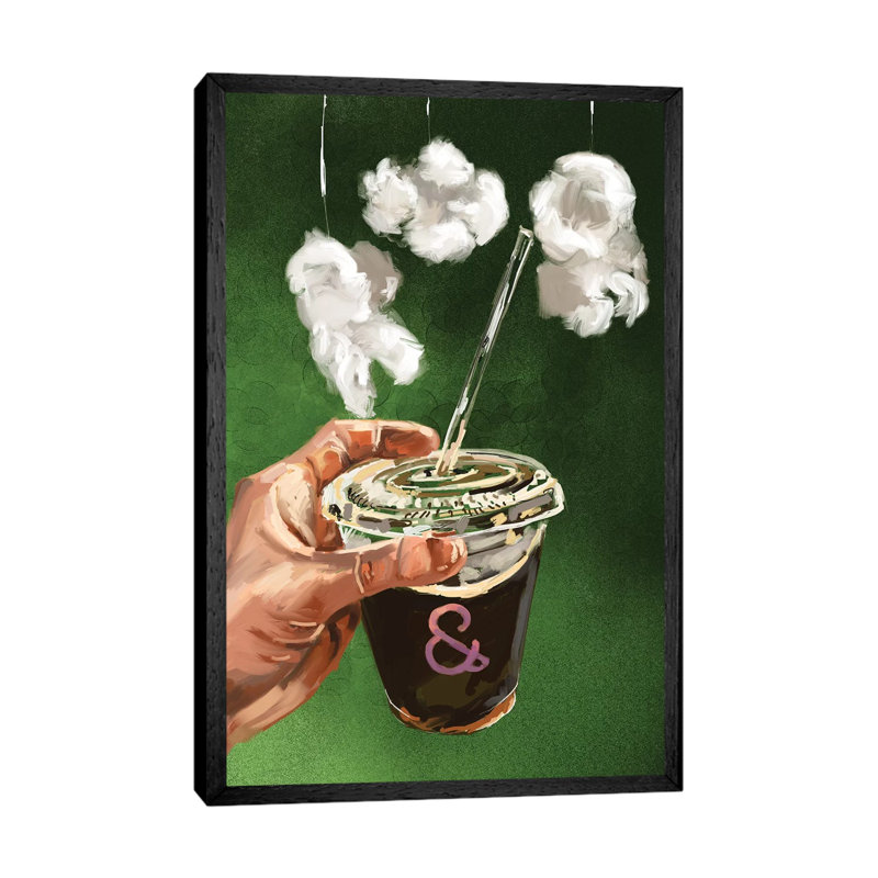 Coffee To Go by Sunflowerman - Gallery-Wrapped Canvas Giclée on Canvas, Black Framed, 66.04 cm H x 45.72 cm W