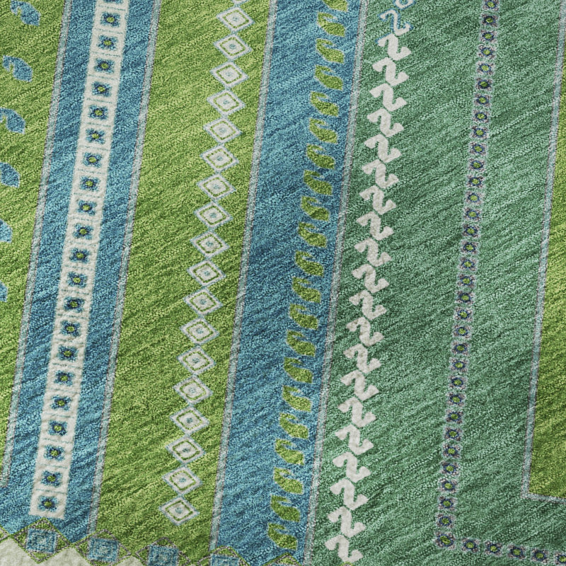 Premium Machine Washable Colmenero AMF1010 Tribal Rug, Rectangle 3' x 5'