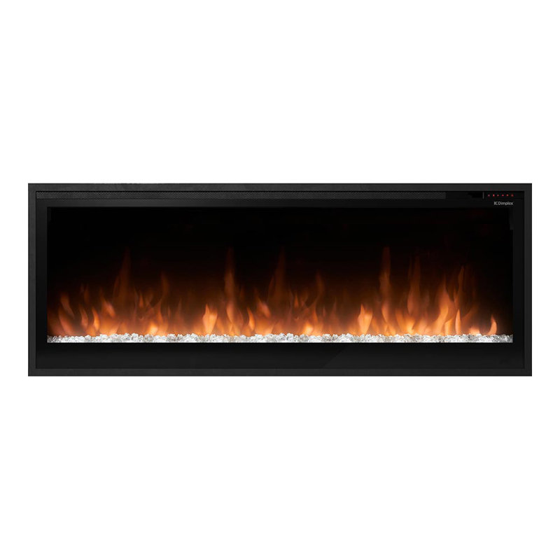 Dimplex Black Surface Wall Mounted Recessed Wall Mounted Electric Fireplace with BTU 5000, 50" W