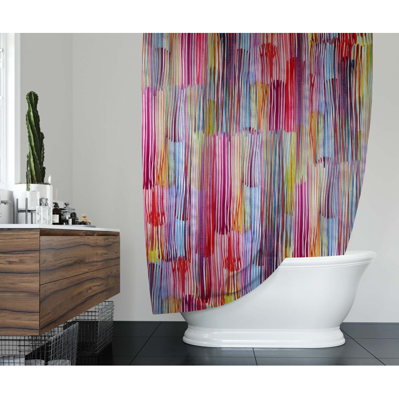 Rideau de douche simple abstrait, H 90 po x l 70 po
