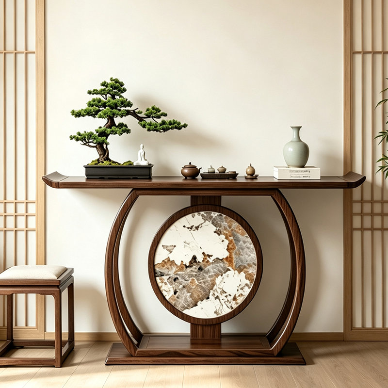 Nouvelle console en bois massif de style chinois, H 35,4 po x l 59,1 po x P 15 po