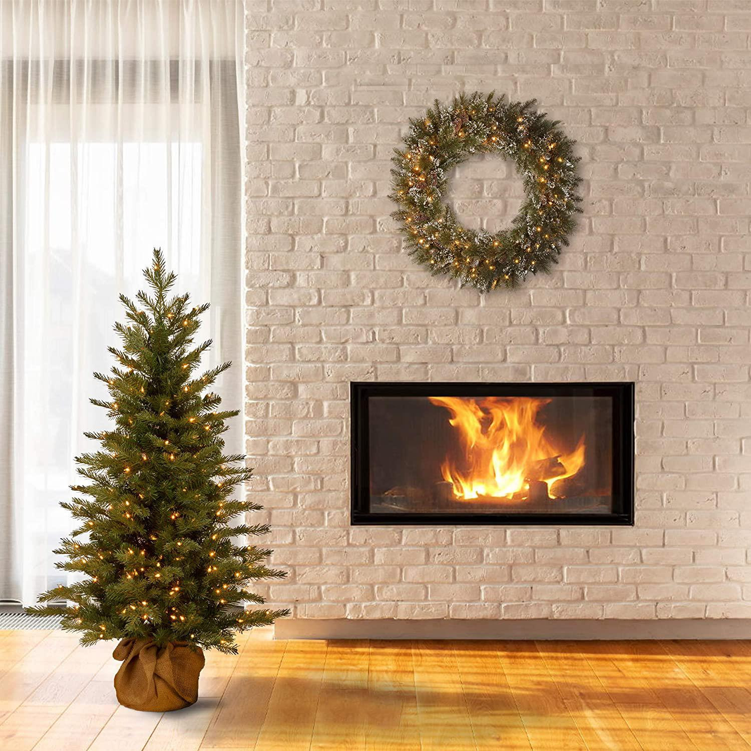 Nordic Pre-Lit Spruce Tree, 4'