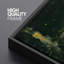 «Minimal Landscape Abstract Dark Green and Gold Flecks Modern Luxury», reproduction d'art sur toile-98042329-111568242