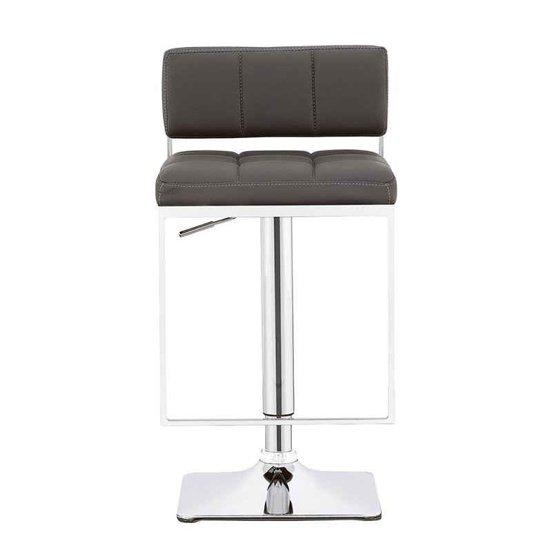 Élégant tabouret de bar gris avec siège rembourré en mousse et rembourrage en mousse de style contemporain pour la détente