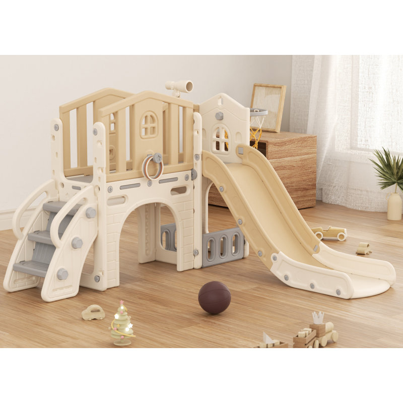 Ensemble de jeu extérieur 8 en 1 pour enfants, Beige/brun