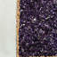 Art mural encadré améthyste scintillant, décoration murale abstraite cristal mauve avec cadre doré