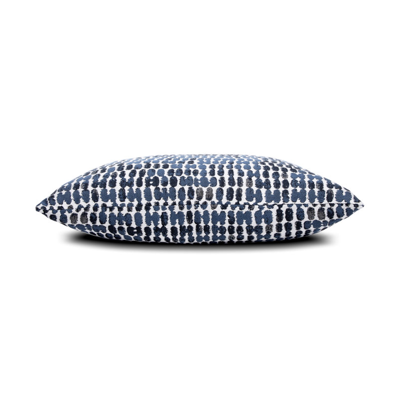 Thumbprint Polka Dot Square Indoor / Outdoor Pillow Cover & Insert, Square 22", Indigo