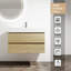 Meuble-lavabo mural 36 po avec lavabo en résine, 2 tiroirs à fermeture en douceur, ensemble KD-102299655