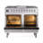 ILVE Nostalgie II Series Noblesse 40 inch Dual Fuel Range with 6 Sealed Burners, Griddle (Glass Door)-103962069-103962086
