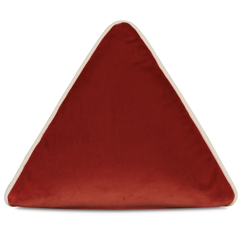 Studio 773 Lifestyle Velvet Triangular Pillow Cover & Insert, Rust