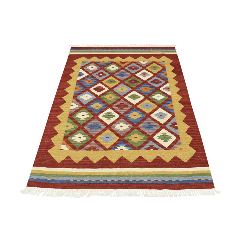 Southwestern Wool Hand Woven Area Rug, Rectangle 125 x 185cm