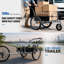 Remorque 3-en-1 pour vélo utilitaire robuste avec pneus larges de 20 po x 2,6 po, capacité de 150 lb, structure en acier, poussette convertible et chariot à tirer