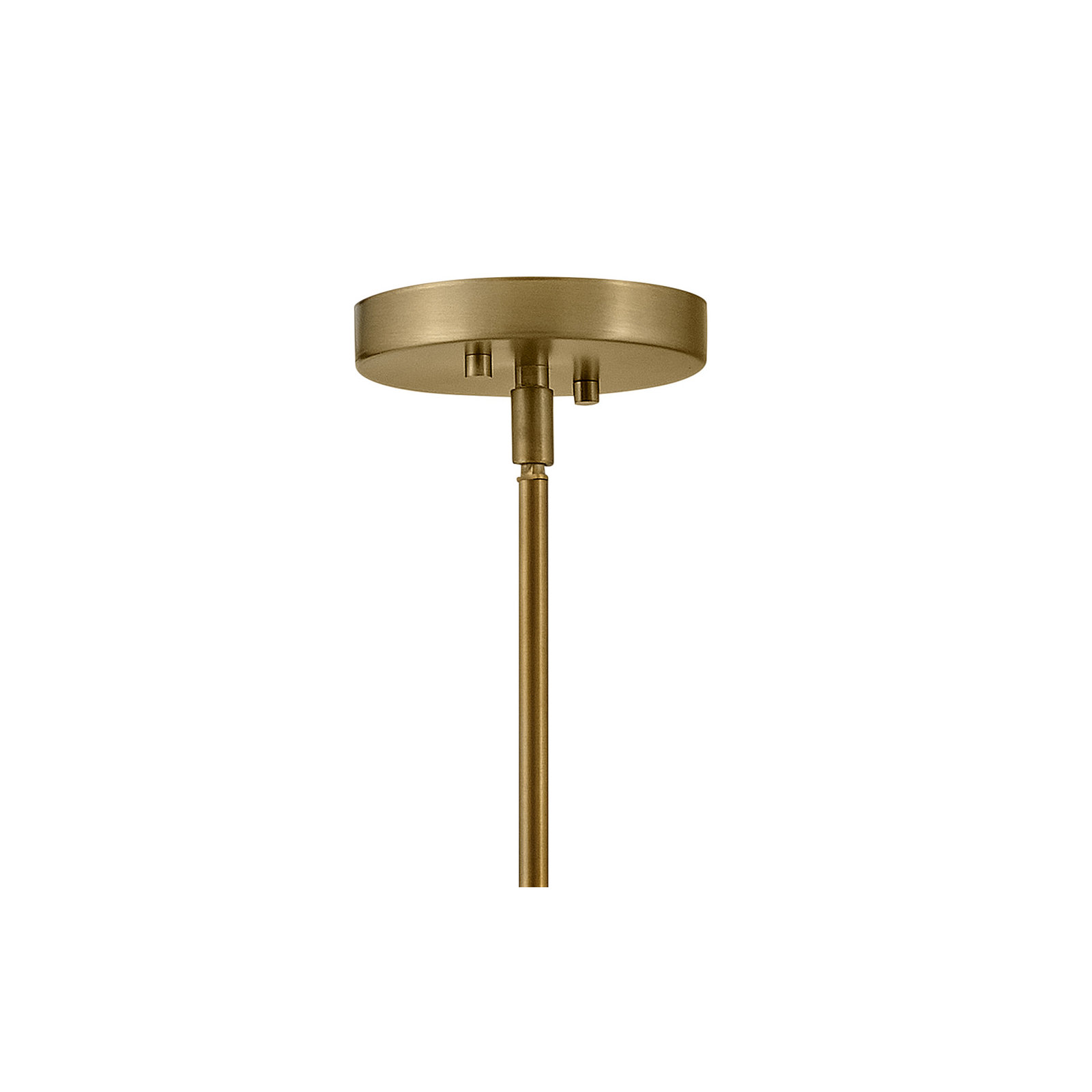 Villa Single Light Glass Steel Dimmable Pendant, Lacquered Brass