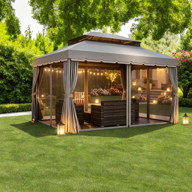 Pavillons et abris de jardin modernes (doit inclure le cadre), tente de patio en aluminium pour les repas