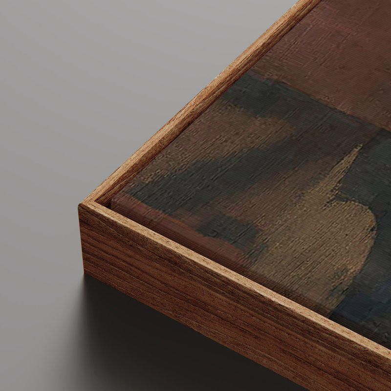 «Earth Tone Abstract Minimalist Contemporary Art», reproduction d'art encadrée, H 36 po x l 24 po, Naturel