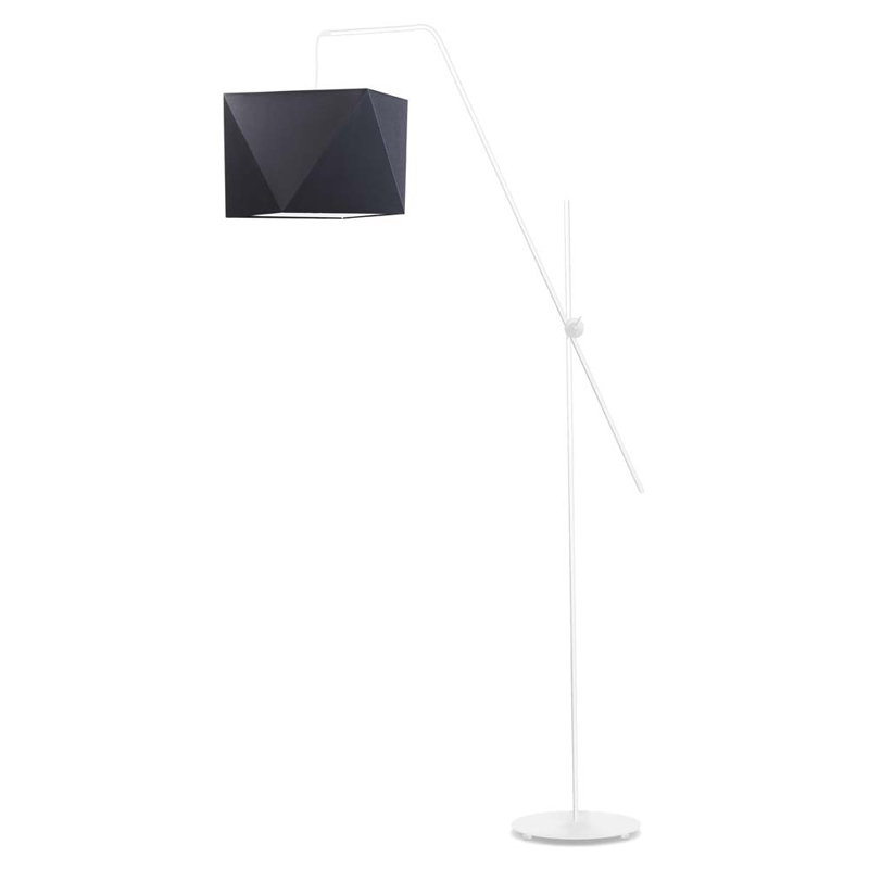Ayash 176cm Task Floor Lamp, White, Black