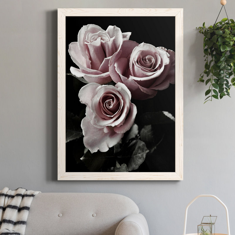 Toile encadrée rose I-Premium - prêt à accrocher, H 24 po x l 18 po x P 1,5 po, Blanc