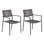 Eiland Powder Coated Aluminum Outdoor Stackable Dining Armchair