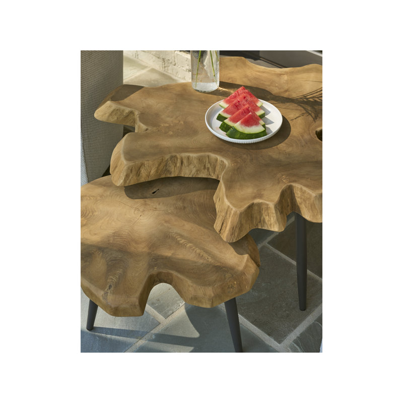 Oasis Solid Wood Nesting End Table