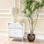 2 Drawer Bedside Table, White, Elegant