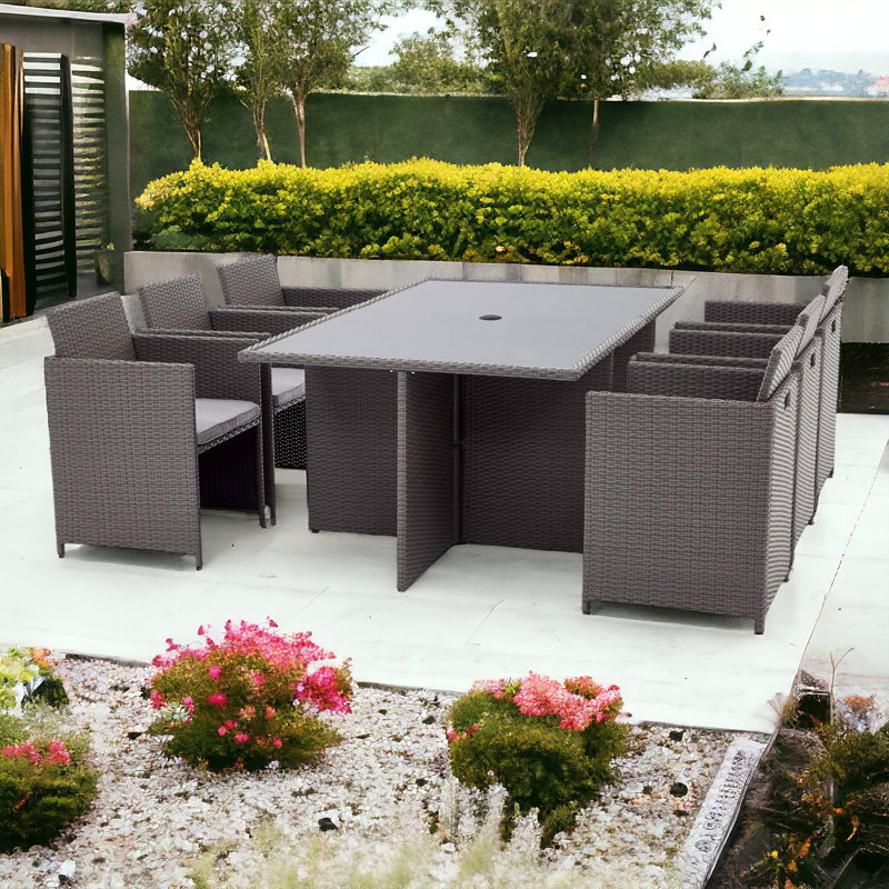  Nevada 6 Seater Cube Set, Grey