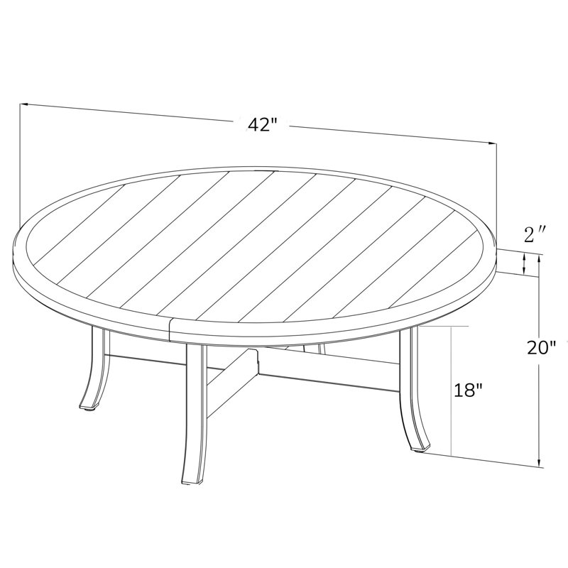 Fairborn End Table, 20" H x 42" W x 42" D