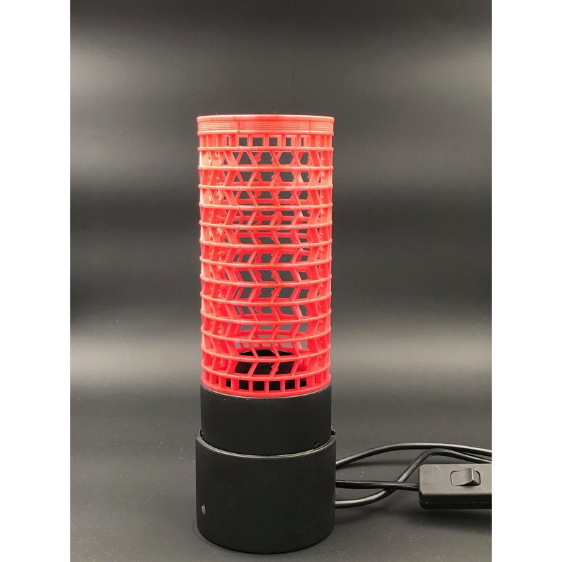 Table Lamp, Black, Red