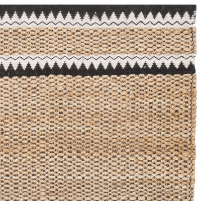 Tapis en jute / laine tissé à la main Bynum