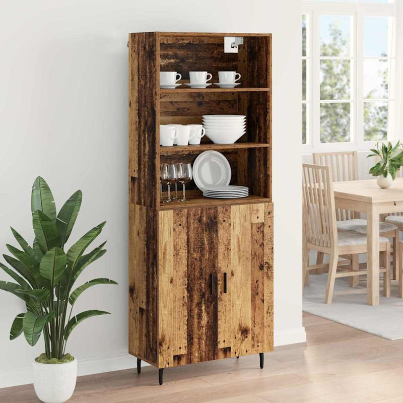 Highboard Artisan Oak 69.5 X 34 X 180 Cm, Old Wood