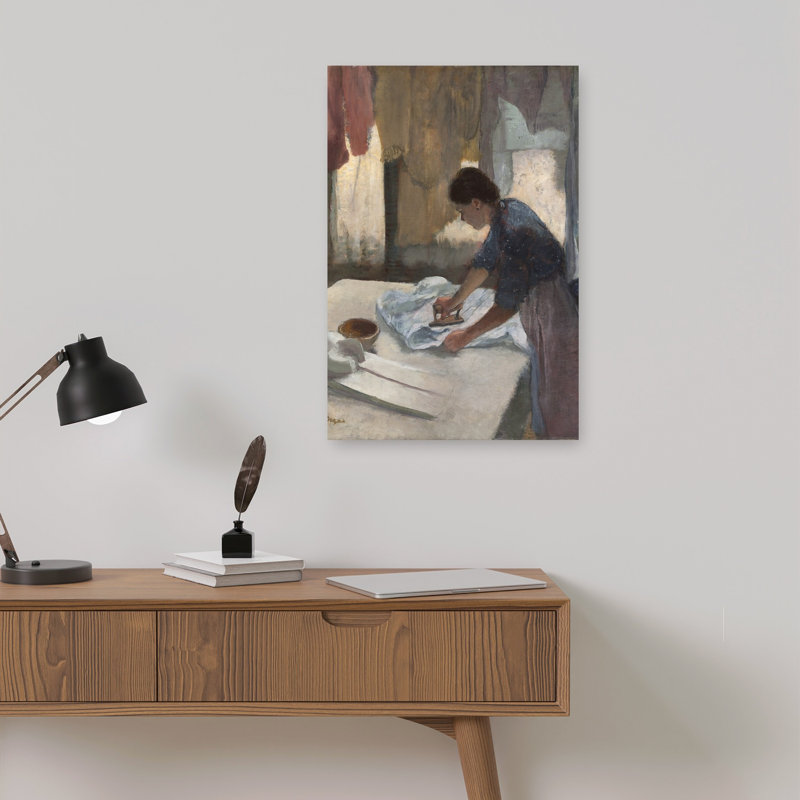 " Woman Ironing, C.1876-87 Abstract Contemporary Wall Art Print " by Edgar Degas, H 18 po x l 12 po
