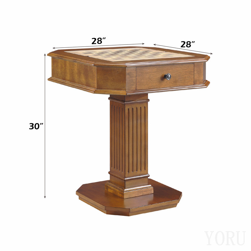 Table de jeu à finition noyer