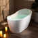Freestanding Soaking Acrylic Bathtub with Reversible Drain