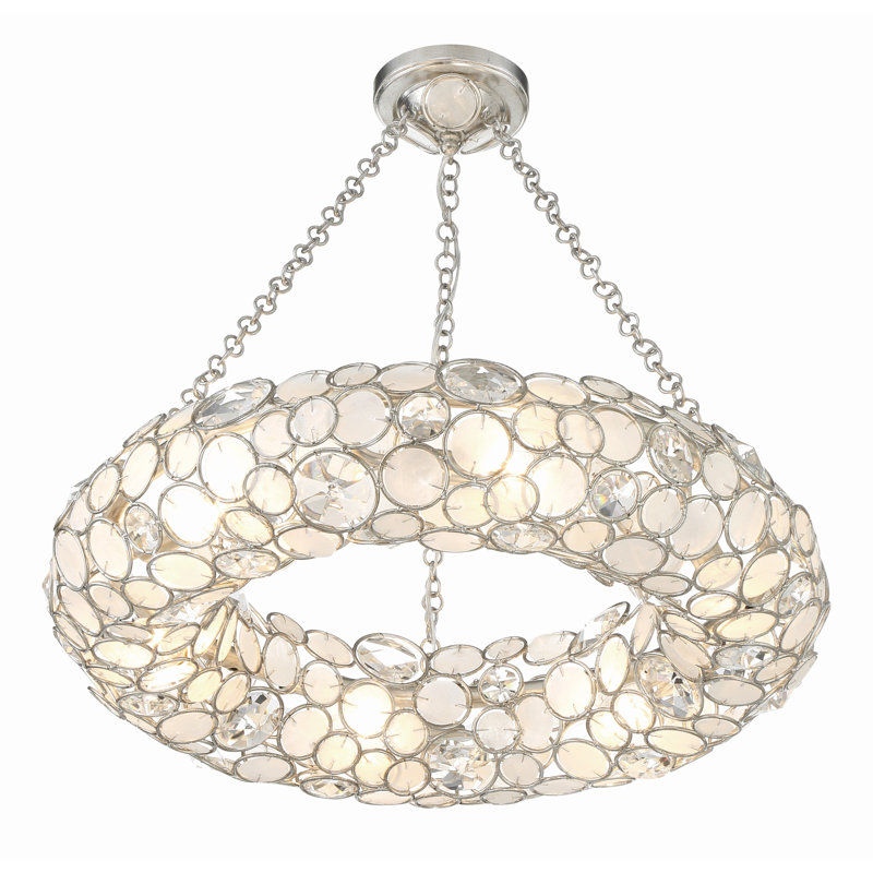 Parksley 6 - Light Dimmable Wagon Wheel Chandelier