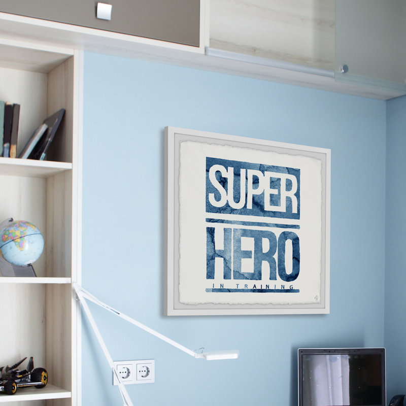 Art encadré "Superhero in Entrainement" par czerwinski, H 32 po x l 32 po x P 1,5 po
