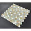 1" Round Glass and Marble Mosaic Tiles