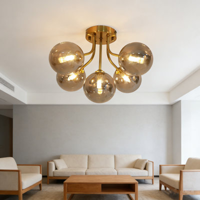 Plafonnier d'intérieur, lustre moderne à 5 lumières