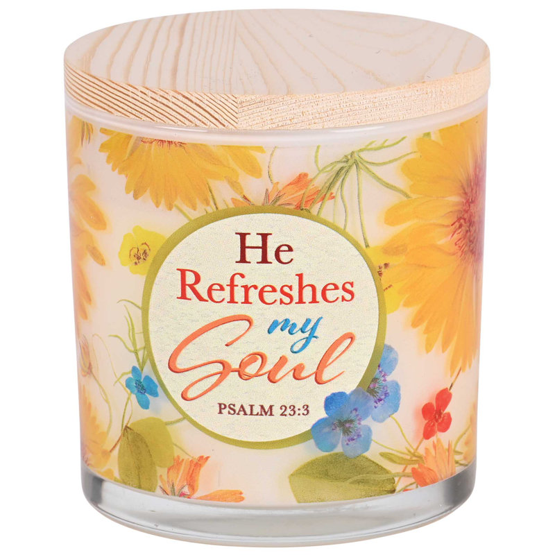Bougie de soja He Refreshes My Soul 13 oz