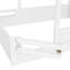 Lit double pleine grandeur avec garde-corps et toit, lit pour enfant avec petit plateau intégré et enseigne à installation gratuite, conception enfantine, blanc-403675940-403675941