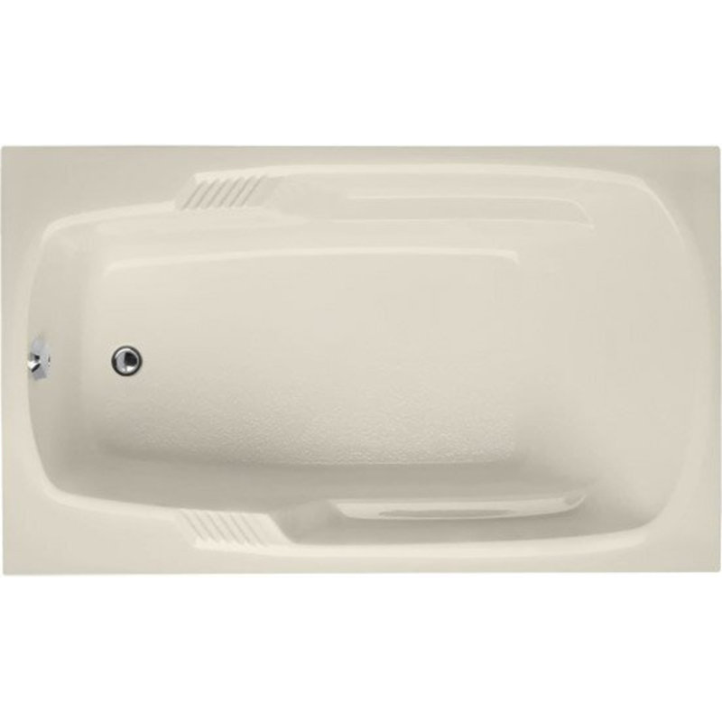 Isabella 60'' x 36'' Soaking Acrylic Bathtub, Biscuit, White