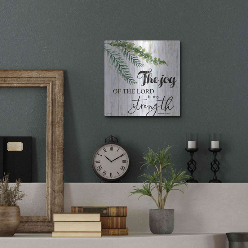 12" x 12" Gray Metal Wall Art with Inspirational Quote