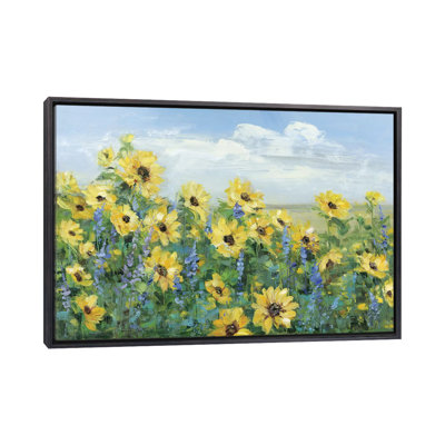 «Sunflower Fields Forever» par Sally Swatland - reproduction d'art