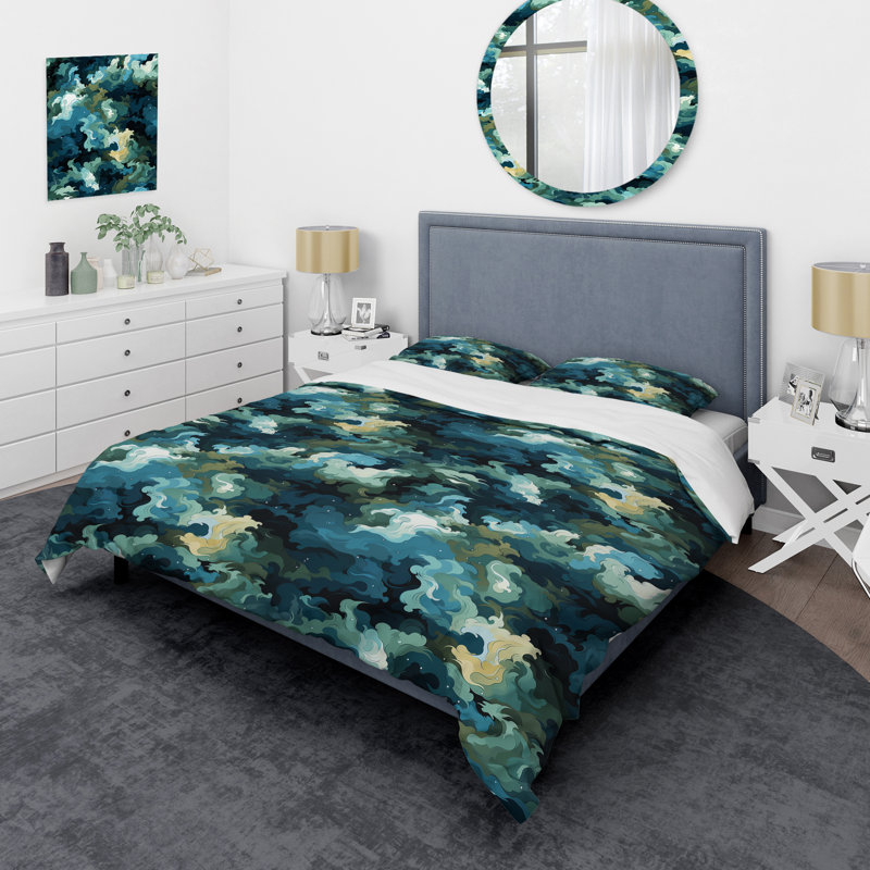 Ensemble de housse de couette Camo Dreamscape Camouflage I, Housse de couette simple + 1 taie décorative stan