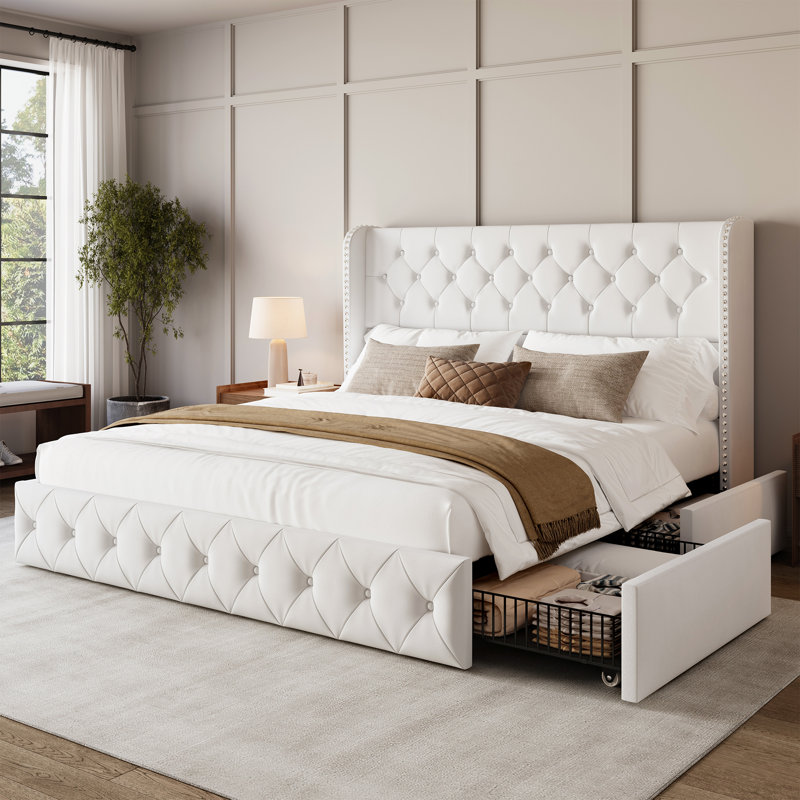 Difiore Bed, Full, White