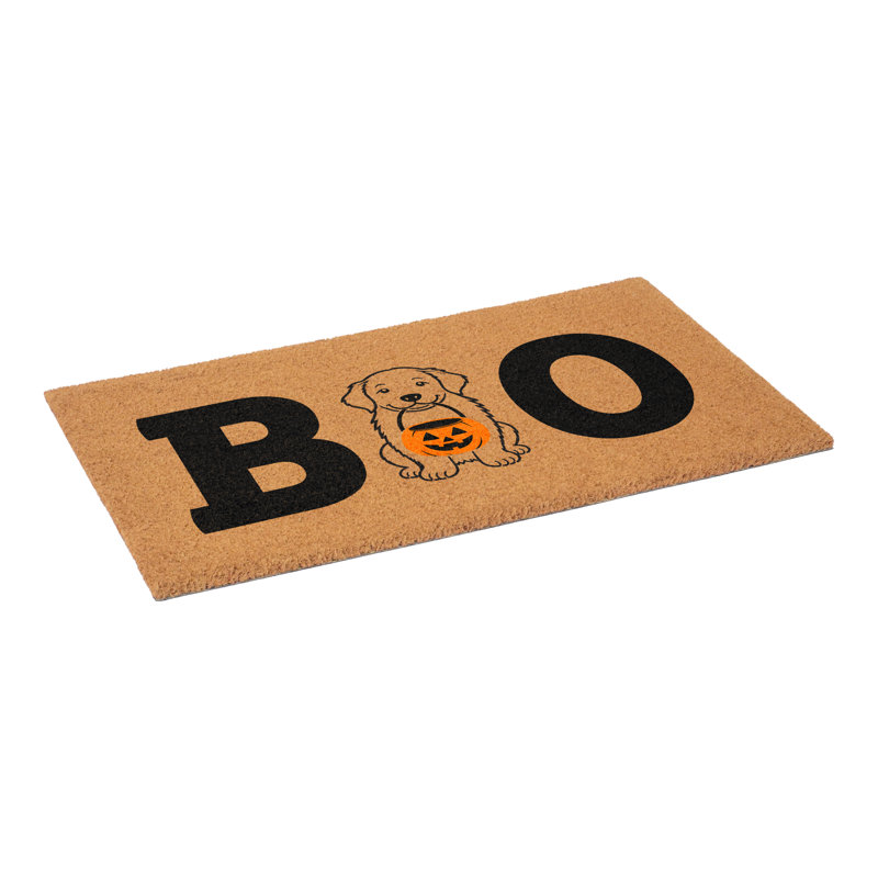 Bracey Non-Slip Animal Print Halloween Doormat, 24" x 36"