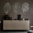 Metal Leaves Wall Art Set - 3 Piece-69766765-69766770