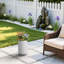 Pot à fleurs cylindrique en béton blanc moyen 15,5 "H avec trou de drainage pour l'intérieur et l'extérieur-1517158393-1517158398