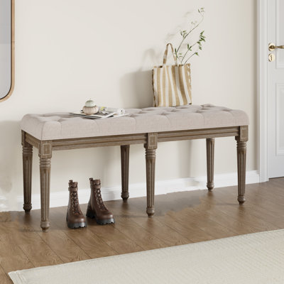 Tobie 131cm Wide Solid Colour Standard Ottoman