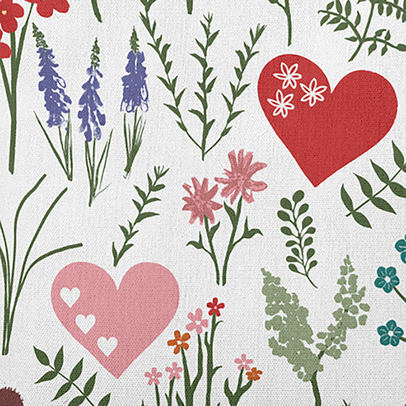 Coussin intérieur / extérieur Valentine Garden, 18 po x 18 po, Blanc