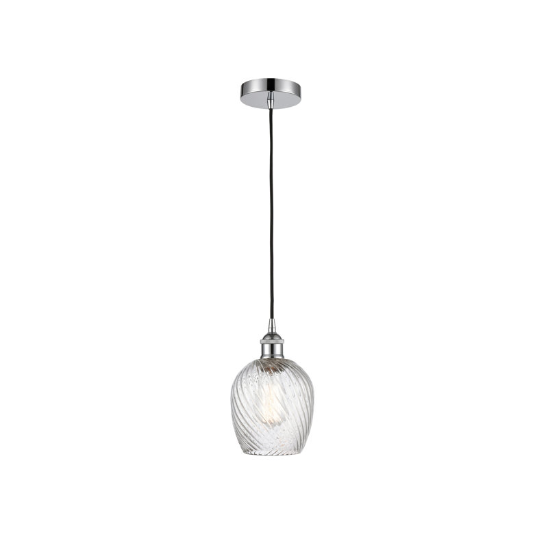 Luminaire suspendu simple à 1 lumière Orianne, Chrome poli